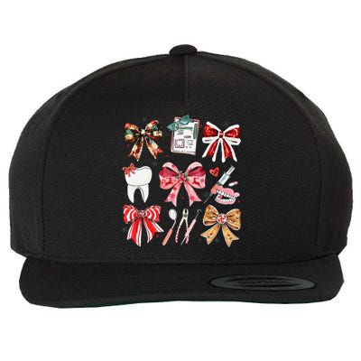 Coquette Dental Christmas Dental Hygienist Stay Merry Bright Wool Snapback Cap