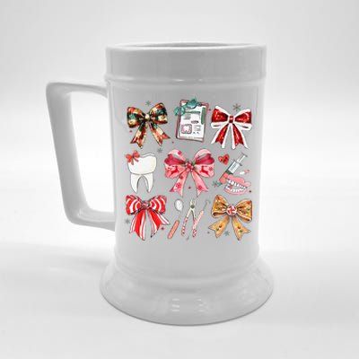 Coquette Dental Christmas Dental Hygienist Stay Merry Bright Beer Stein