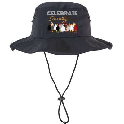 Celebrate Diversity Chickens Funny Graphic Tee Chicken Cute Gift Bucket Hat