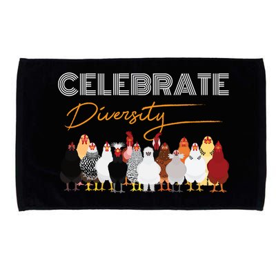 Celebrate Diversity Chickens Funny Graphic Tee Chicken Cute Gift Microfiber Hand Towel