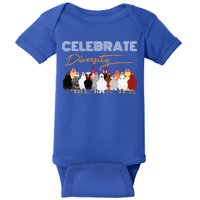 Celebrate Diversity Chickens Funny Graphic Tee Chicken Cute Gift Baby Bodysuit
