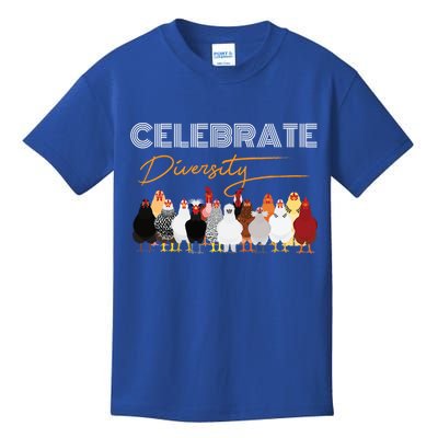 Celebrate Diversity Chickens Funny Graphic Tee Chicken Cute Gift Kids T-Shirt