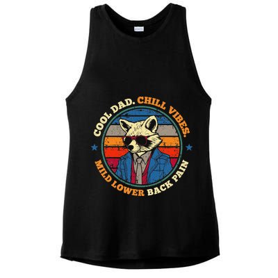 Cool Dad Chill Vibes Mild Back Pain Funny Fathers Day Gift Ladies PosiCharge Tri-Blend Wicking Tank