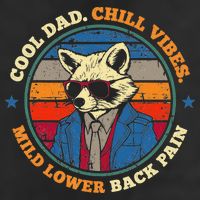 Cool Dad Chill Vibes Mild Back Pain Funny Fathers Day Gift 7 Panel Mesh Trucker Snapback Hat