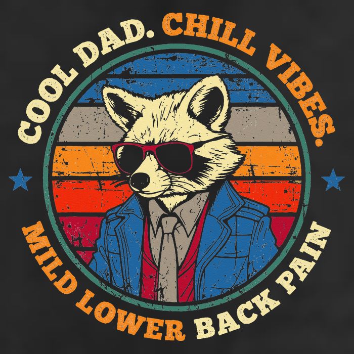 Cool Dad Chill Vibes Mild Back Pain Funny Fathers Day Gift 7 Panel Mesh Trucker Snapback Hat
