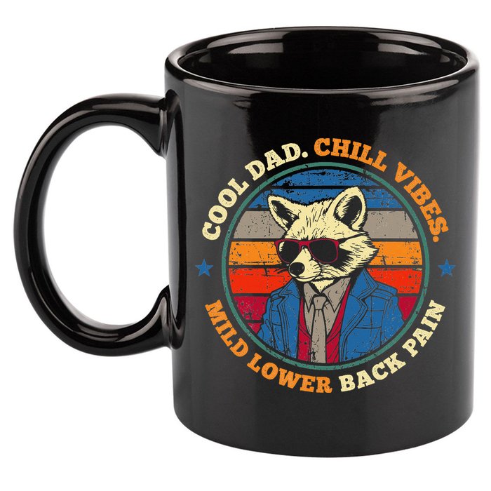 Cool Dad Chill Vibes Mild Back Pain Funny Fathers Day Gift 11oz C Handle Ceramic Mug