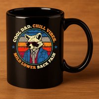 Cool Dad Chill Vibes Mild Back Pain Funny Fathers Day Gift 11oz C Handle Ceramic Mug