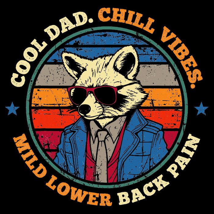 Cool Dad Chill Vibes Mild Back Pain Funny Fathers Day Gift 16 in Basic Backpack