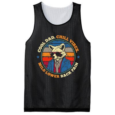 Cool Dad Chill Vibes Mild Back Pain Funny Fathers Day Gift Mesh Reversible Basketball Jersey Tank