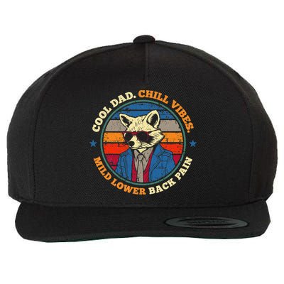 Cool Dad Chill Vibes Mild Back Pain Funny Fathers Day Gift Wool Snapback Cap