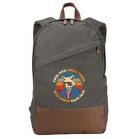 Cool Dad Chill Vibes Mild Back Pain Funny Fathers Day Gift Cotton Canvas Backpack
