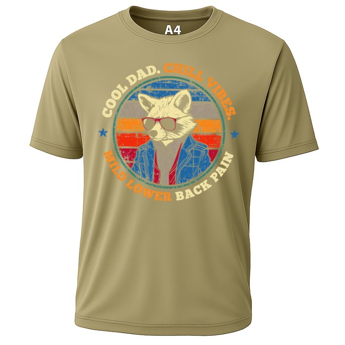 Cool Dad Chill Vibes Mild Back Pain Funny Fathers Day Gift Cooling Performance Crew T-Shirt