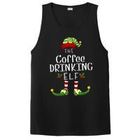 Coffee Drinking Christmas Elf Matching Pajama XMas Party PosiCharge Competitor Tank