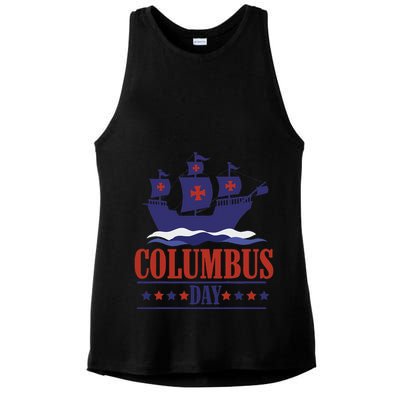 Columbus Day Christopher Columbus Italian American Ladies PosiCharge Tri-Blend Wicking Tank