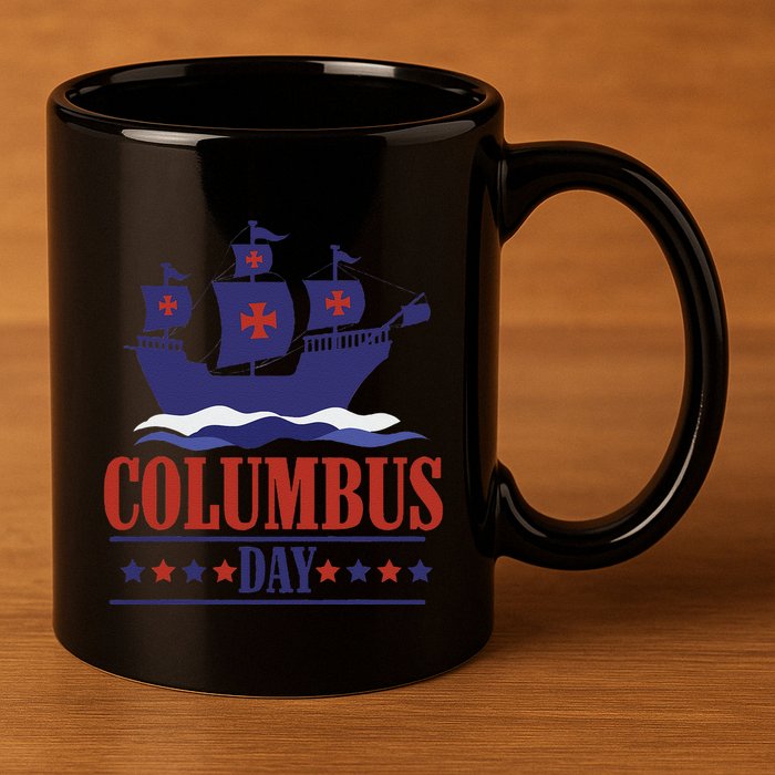 Columbus Day Christopher Columbus Italian American 11oz C Handle Ceramic Mug