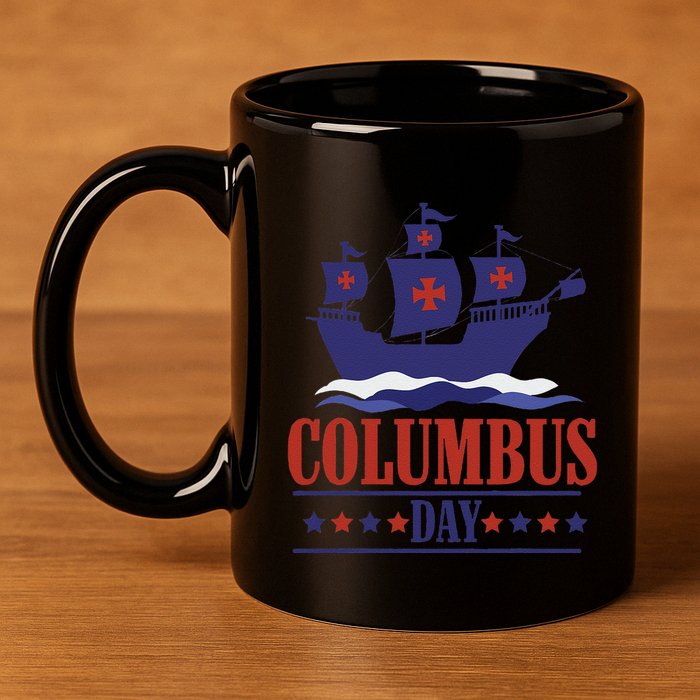 Columbus Day Christopher Columbus Italian American 11oz C Handle Ceramic Mug