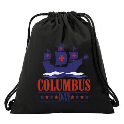 Columbus Day Christopher Columbus Italian American Drawstring Bag