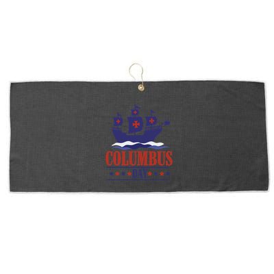 Columbus Day Christopher Columbus Italian American Large Microfiber Waffle Golf Towel