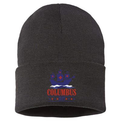Columbus Day Christopher Columbus Italian American Sustainable Knit Beanie