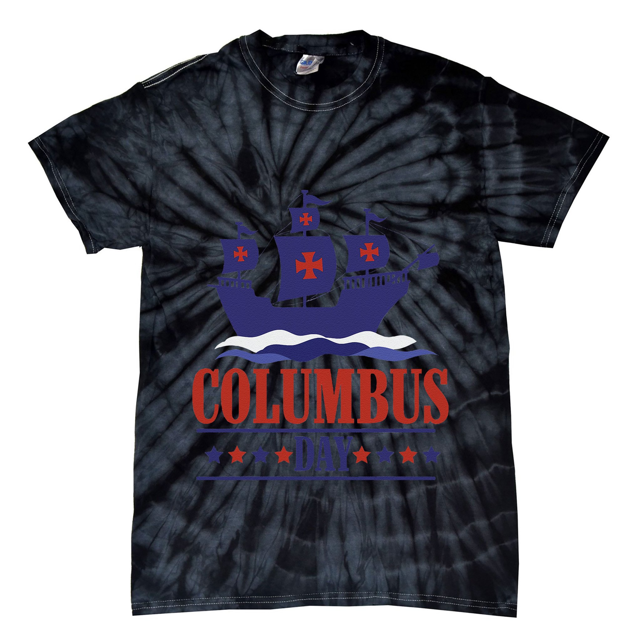 Columbus Day Christopher Columbus Italian American Tie-Dye T-Shirt