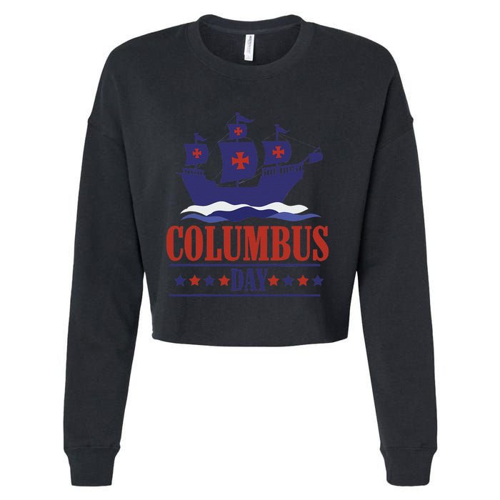 Columbus Day Christopher Columbus Italian American Cropped Pullover Crew