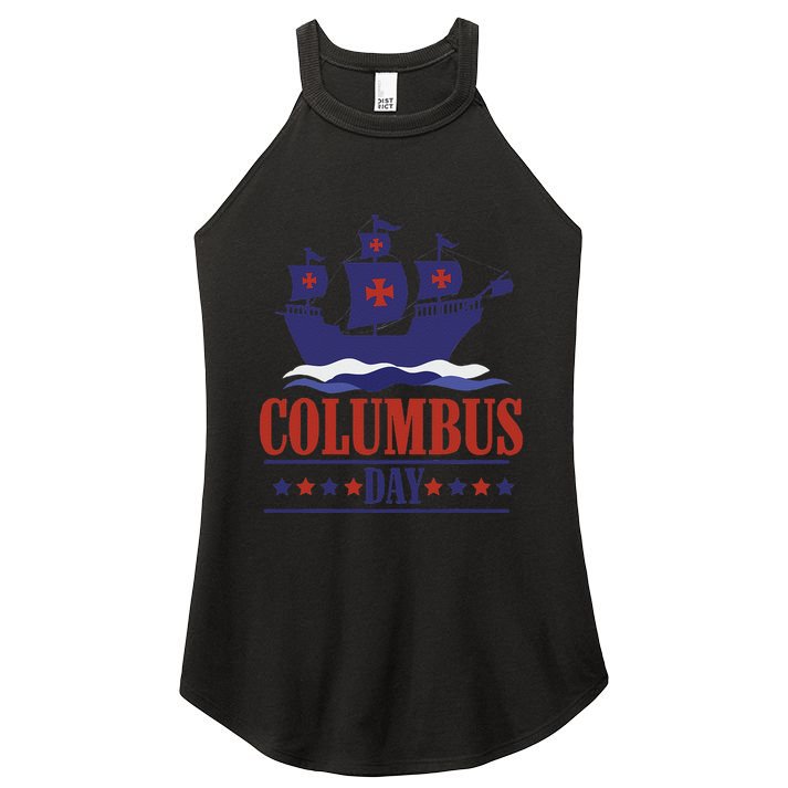 Columbus Day Christopher Columbus Italian American Women's Perfect Tri Rocker Tank