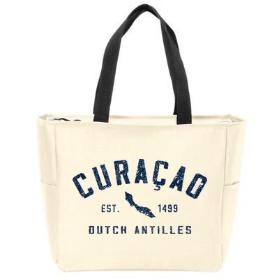 Curacao Dutch Caribbean Souvenir Cruise Vacation Zip Tote Bag