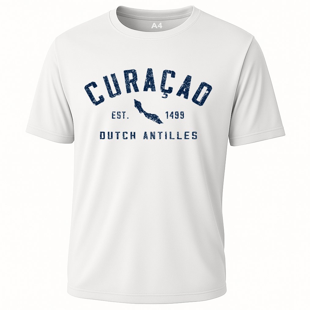 Curacao Dutch Caribbean Souvenir Cruise Vacation Cooling Performance Crew T-Shirt