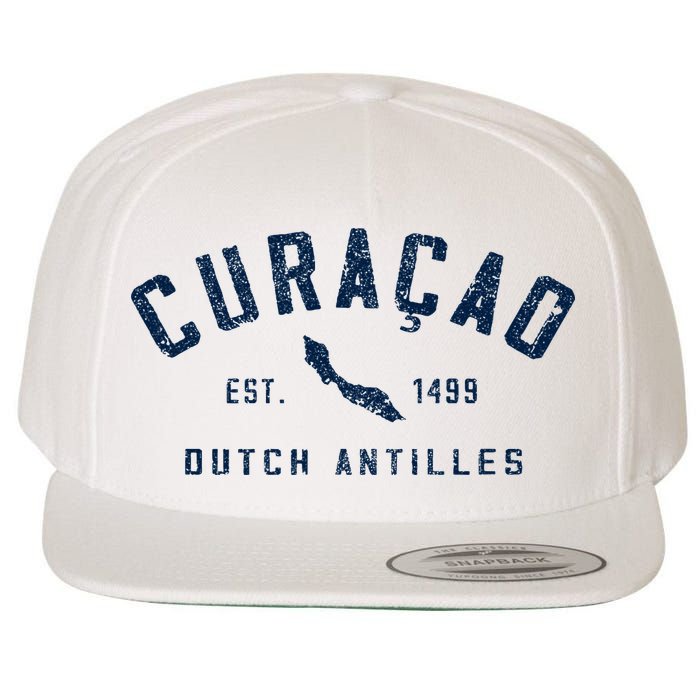 Curacao Dutch Caribbean Souvenir Cruise Vacation Wool Snapback Cap