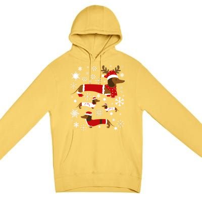 Cute Dachshund Christmas For Dog Lovers Meaningful Gift Premium Pullover Hoodie