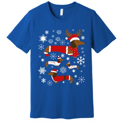 Cute Dachshund Christmas For Dog Lovers Meaningful Gift Premium T-Shirt