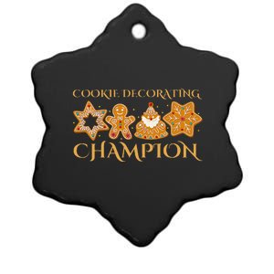 Cookie Decorating Champion Baking Christmas Family Matching Ceramic Star Ornament