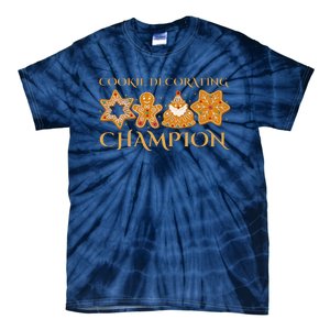 Cookie Decorating Champion Baking Christmas Family Matching Tie-Dye T-Shirt