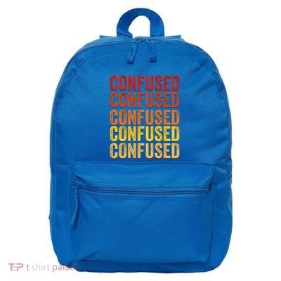 Confused Definition Confused Cute Gift 16 in Basic Backpack