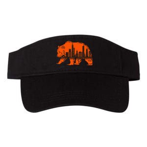 Chicago Downtown City Skyline Illinois Pride Valucap Bio-Washed Visor