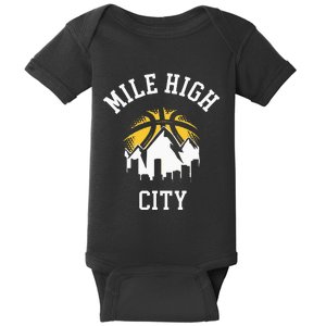 Classic Denver Colorado Mile High Denver City Baby Bodysuit