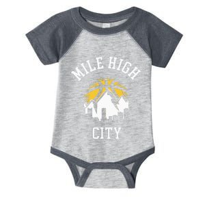 Classic Denver Colorado Mile High Denver City Infant Baby Jersey Bodysuit