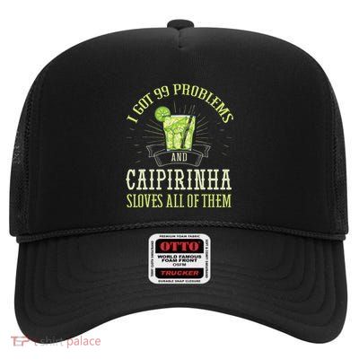 Caipirinha Drink Cocktail Brazil High Crown Mesh Back Trucker Hat
