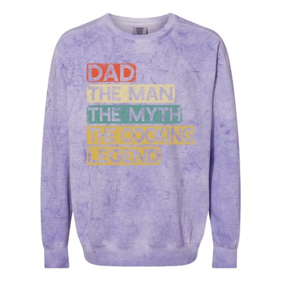 Chef Dad Cooking Legend Home Cook Fathers Day Gift Colorblast Crewneck Sweatshirt