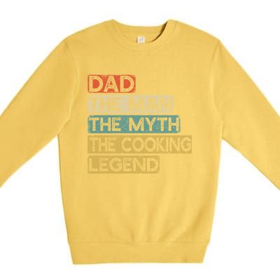 Chef Dad Cooking Legend Home Cook Fathers Day Gift Premium Crewneck Sweatshirt