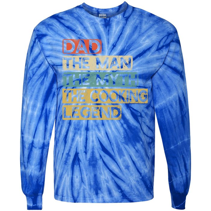 Chef Dad Cooking Legend Home Cook Fathers Day Gift Tie-Dye Long Sleeve Shirt