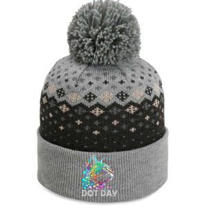 Colorful Dots Cat Lover Happy Dot Day The Baniff Cuffed Pom Beanie