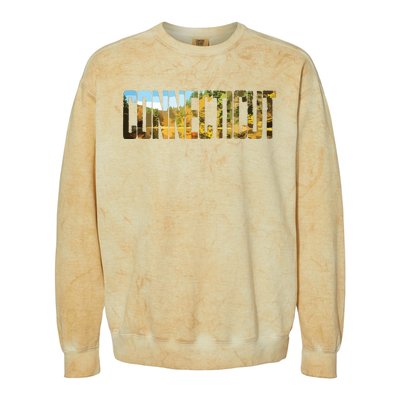 Cool Design Connecticut T Colorblast Crewneck Sweatshirt