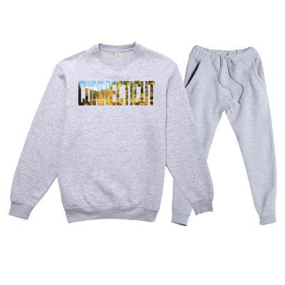 Cool Design Connecticut T Premium Crewneck Sweatsuit Set