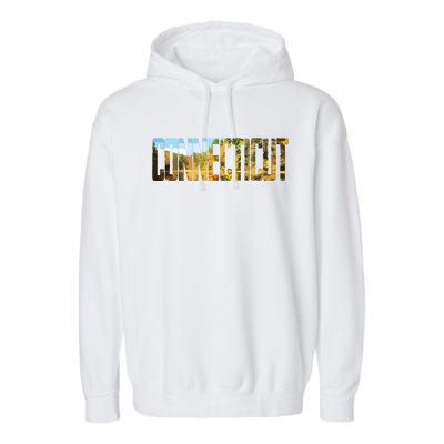 Cool Design Connecticut T Garment-Dyed Fleece Hoodie