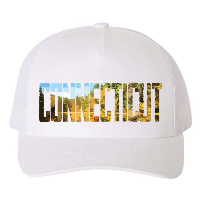 Cool Design Connecticut T Yupoong Adult 5-Panel Trucker Hat