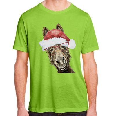 Christmas Donkey, Cute Christmas Donkey Adult ChromaSoft Performance T-Shirt