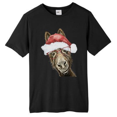 Christmas Donkey, Cute Christmas Donkey Tall Fusion ChromaSoft Performance T-Shirt