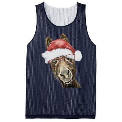 Christmas Donkey, Cute Christmas Donkey Mesh Reversible Basketball Jersey Tank