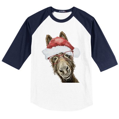 Christmas Donkey, Cute Christmas Donkey Baseball Sleeve Shirt